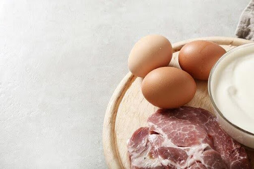 Vitamin K2 source found in protein like eggs.